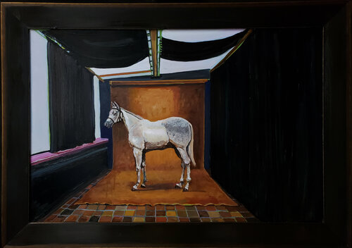 Ol Paint in a Fish Tank de Shelton Walsmith, Pintura a la venta en Singulart