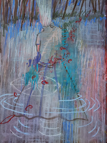 Ghost Fording Stream van Shelton Walsmith, Tekening te koop op Singulart