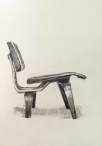 Study of Modern Chair van Shelton Walsmith, Tekening te koop op Singulart
