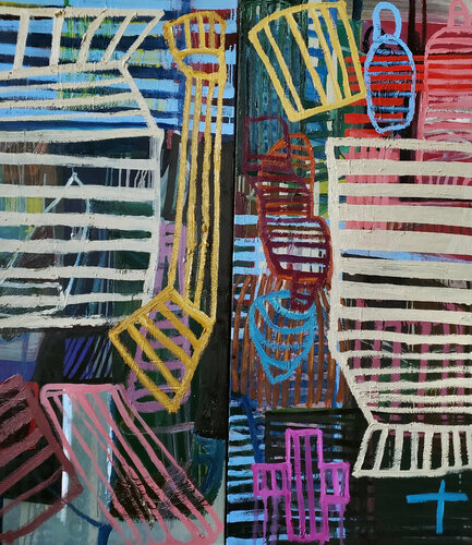 ...and that's how a bill becomes a law diptych par Shelton Walsmith, Peinture en vente sur Singulart