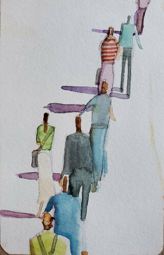 Queue by Shelton Walsmith, Work on Paper for Sale on Singulart