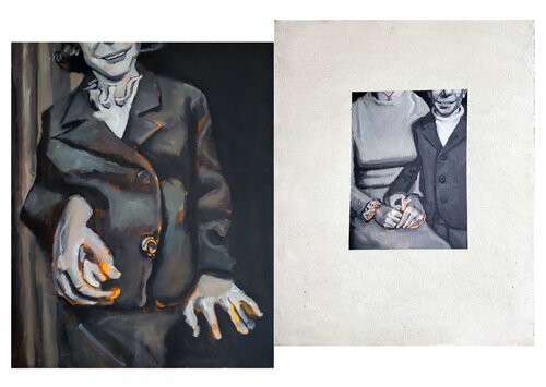 We were Undone diptych van Shelton Walsmith, Schilderij te koop op Singulart