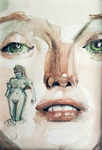 Bather; Meta-girl di Shelton Walsmith, Opera su carta in vendita su Singulart