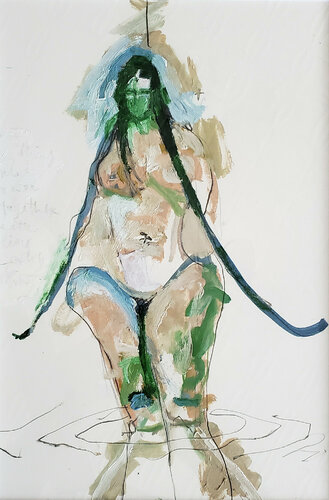 Hippy Bather; Eve in situ by Shelton Walsmith, Work on Paper for Sale on Singulart