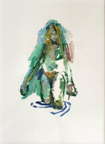 Bather; Morticia in situ par Shelton Walsmith, Œuvre sur papier en vente sur Singulart