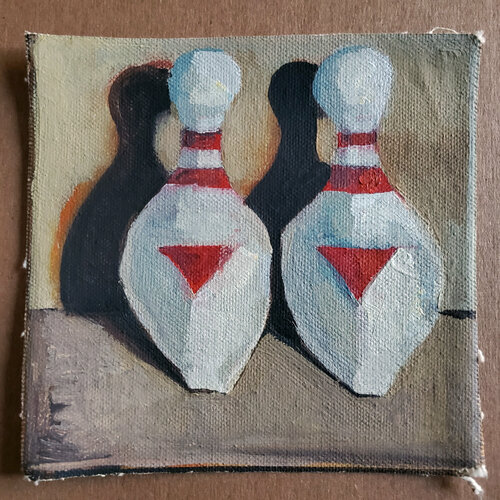 Still life With Bowling Pins van Shelton Walsmith, Schilderij te koop op Singulart