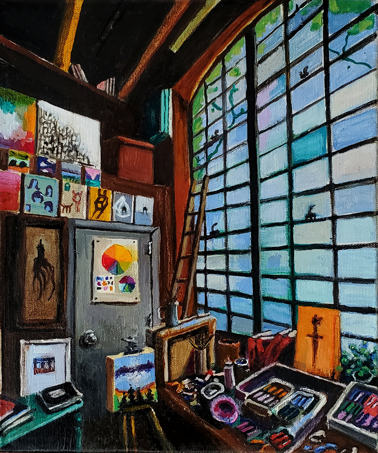 Studio Summer of 21 by Shelton Walsmith (2021) : Painting Oil on Wood -  SINGULART
