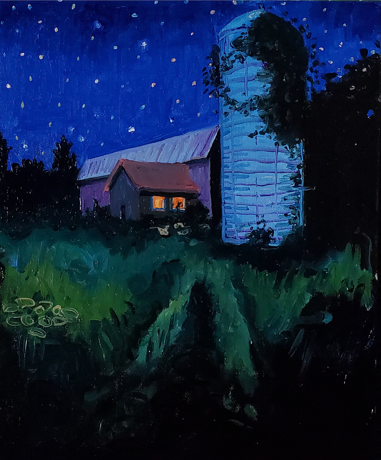 Evening Late August Upstate New York (Sold) Shelton Walsmith Dipinto originale in vendita