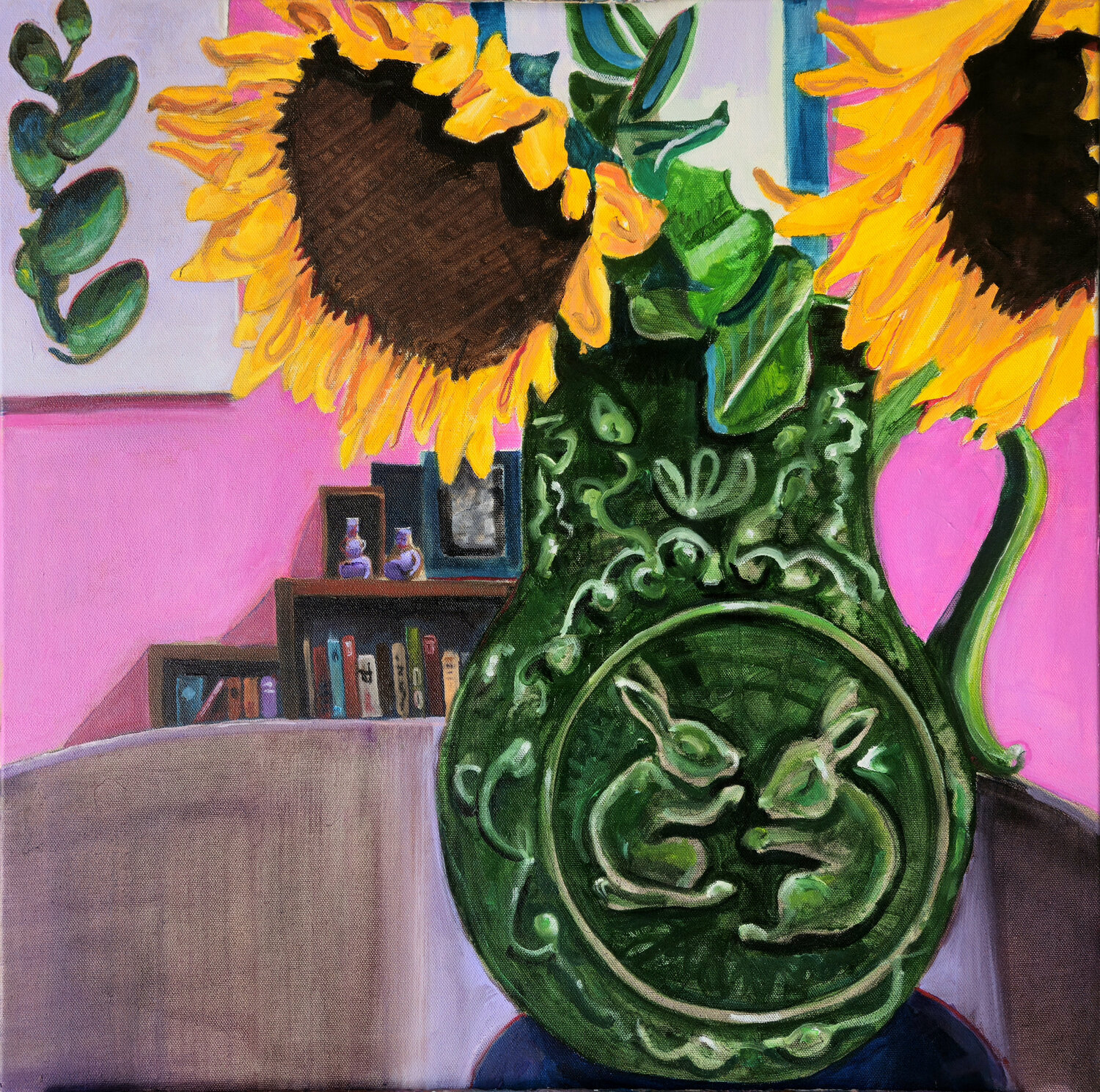 Sunflowers in Bunny Pitcher Shelton Walsmith