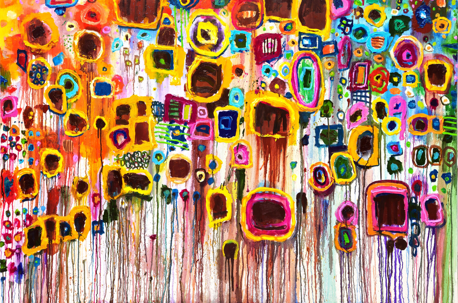 Like a bunch of Clocks Counting Out Loud Shelton Walsmith Originalgemälde zu verkaufen