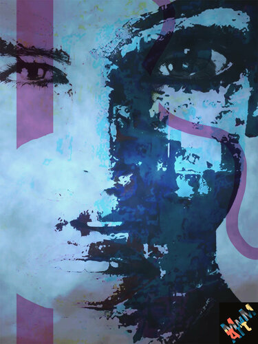 Das blaue Gesicht by Manuella Muerner Marioni, Digital for Sale on Singulart