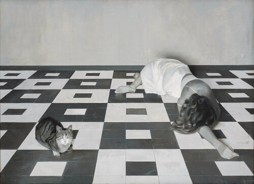 La mirada del gato by Juan Manuel Alvarez Cebrián, 종이 for Sale on Singulart