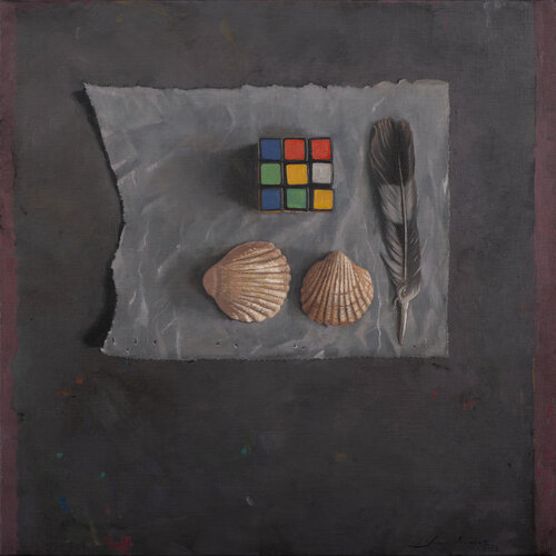 Composición sobre un trozo de papel seda by Juan Manuel Alvarez Cebrián, Painting for Sale on Singulart