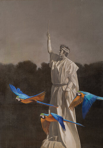 Vuelo raso par Juan Manuel Alvarez Cebrián, Peinture en vente sur Singulart