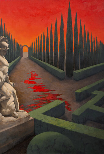 Dentro del jardín par Juan Manuel Alvarez Cebrián, Peinture en vente sur Singulart