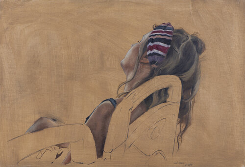 Chica en el bus by Juan Manuel Alvarez Cebrián, Painting for Sale on Singulart