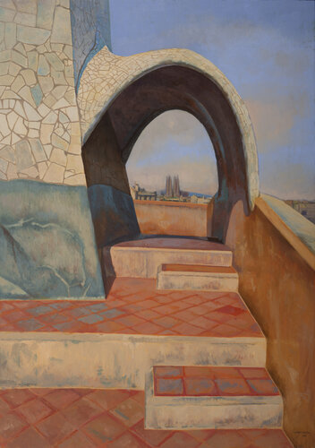 Pedrera II. (Arbotante). de Juan Manuel Alvarez Cebrián, Pintura a la venta en Singulart
