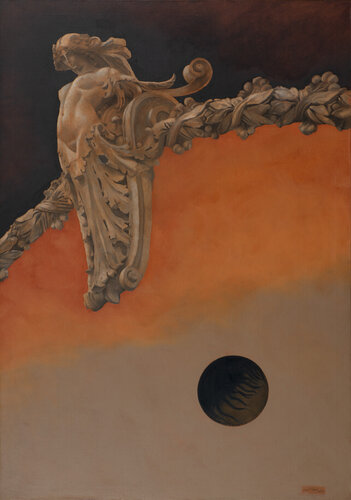 Levitación con punto de apoyo. par Juan Manuel Alvarez Cebrián, Peinture en vente sur Singulart