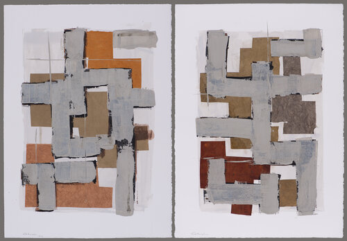 Geometría del silencio (díptico) de Juan Manuel Alvarez Cebrián, Obra en papel a la venta en Singulart