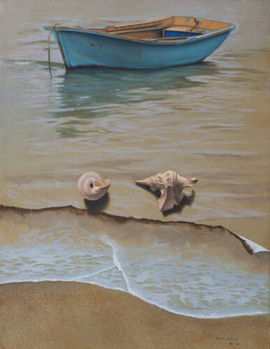 La barca azul par Juan Manuel Alvarez Cebrián, Peinture en vente sur Singulart