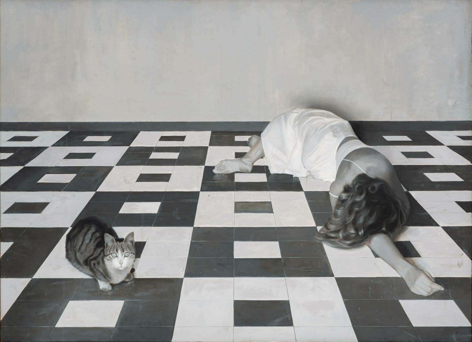 La mirada del gato Juan Manuel Alvarez Cebrián Werk auf Papier zu verkaufen