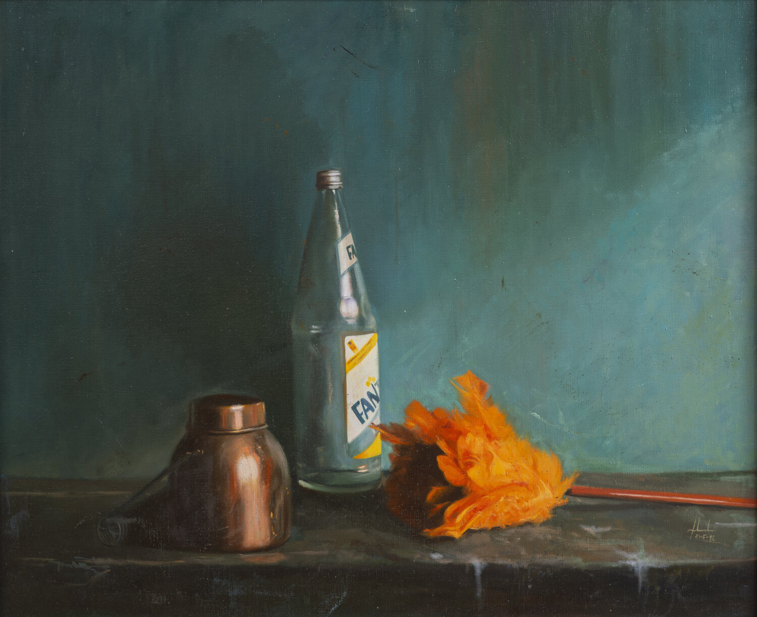 Plumero Naranja Juan Manuel Alvarez Cebrián Dipinto originale in vendita