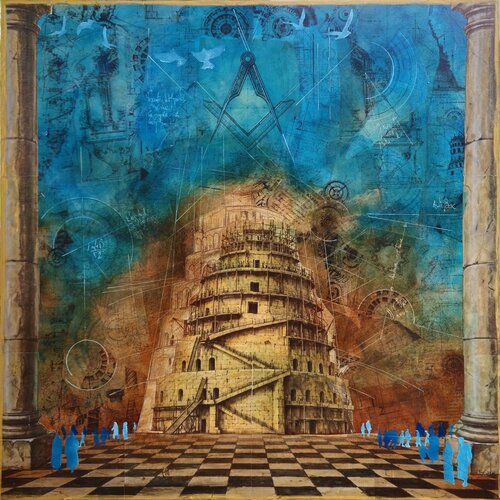 Projet Babel – L’Élévation by Frédéric Haire, Painting for Sale on Singulart