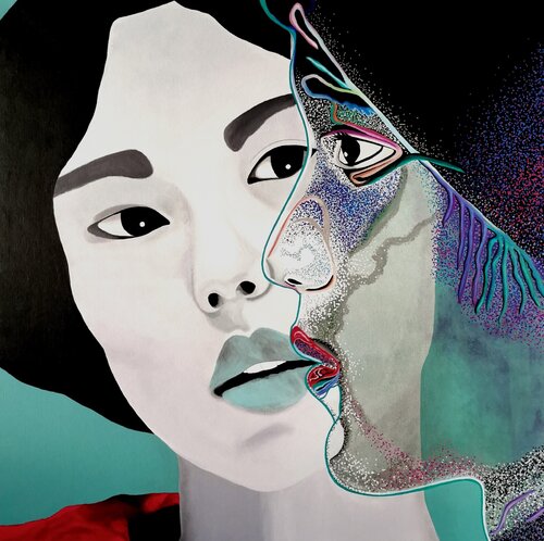 Mademoiselle 2100 par Caroline DAVID, Peinture en vente sur Singulart