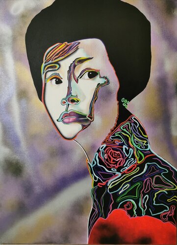 Maggie 2100 par Caroline DAVID, Peinture en vente sur Singulart