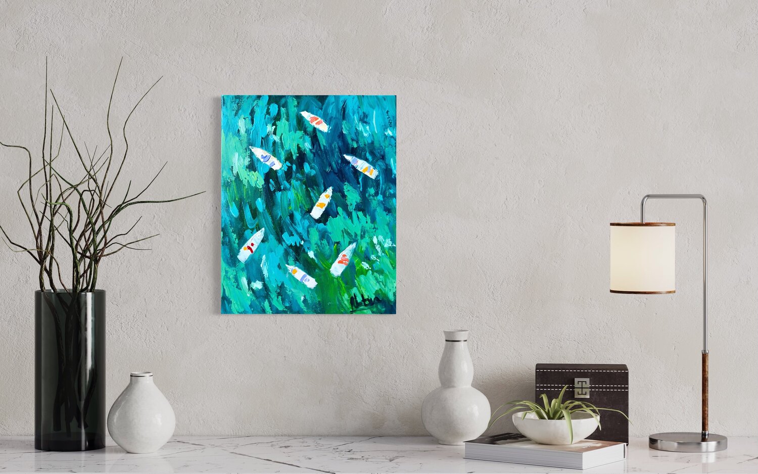 Waves of Wanderlust de Natalia Nosek (NATXA) (2023) Peinture Acrylique sur Toile SINGULART