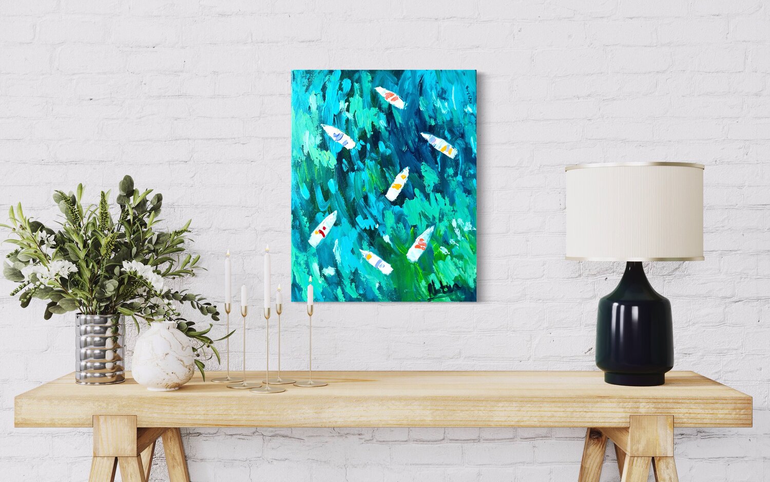 Waves of Wanderlust de Natalia Nosek (NATXA) (2023) Peinture Acrylique sur Toile SINGULART