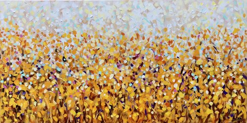 Golden Meadow von Natalia Nosek (NATXA), Malerei kaufen auf Singulart