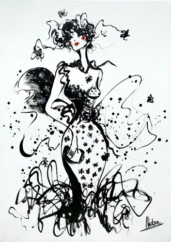 Mademoiselle - 2 par Natalia Nosek (NATXA), Peinture en vente sur Singulart
