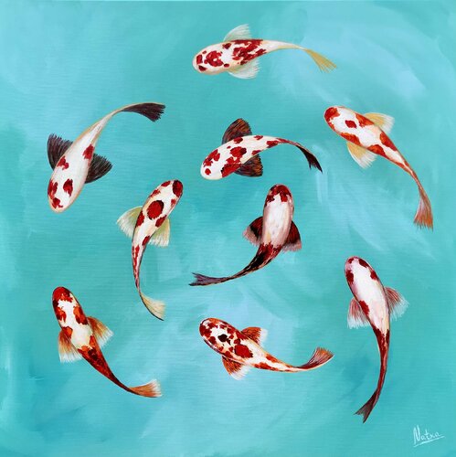 Teal Water par Natalia Nosek (NATXA), Peinture en vente sur Singulart