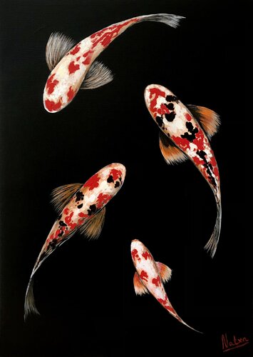 Samurai Koi par Natalia Nosek (NATXA), Peinture en vente sur Singulart