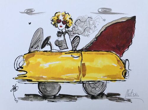 Cabriolet von Natalia Nosek (NATXA), Malerei kaufen auf Singulart