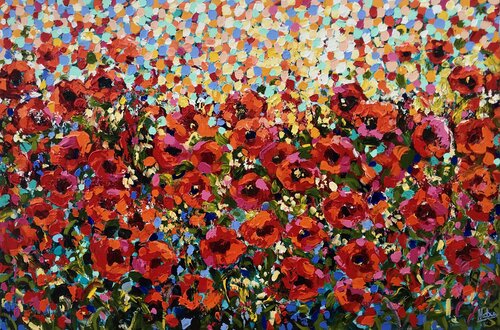 Sunshine, Freedom & Little Flowers von Natalia Nosek (NATXA), Malerei kaufen auf Singulart