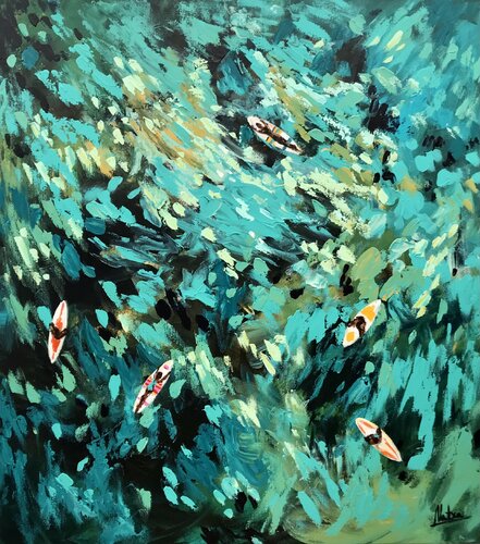 Ocean Fellows von Natalia Nosek (NATXA), Malerei kaufen auf Singulart