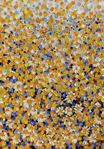 Spring Daisies & Cornflowers von Natalia Nosek (NATXA), Malerei kaufen auf Singulart