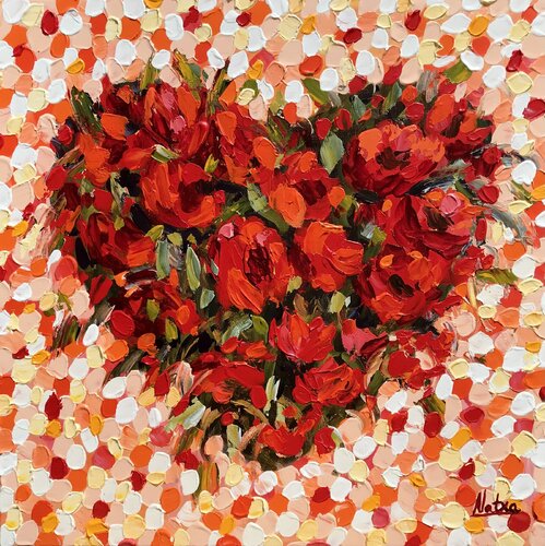 Poppy Heart von Natalia Nosek (NATXA), Malerei kaufen auf Singulart