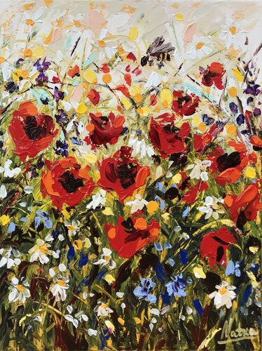 Smiling Poppies von Natalia Nosek (NATXA), Malerei kaufen auf Singulart