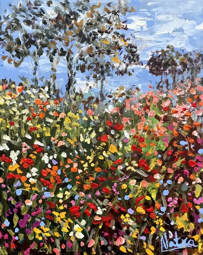 Mountain Flowers von Natalia Nosek (NATXA), Malerei kaufen auf Singulart