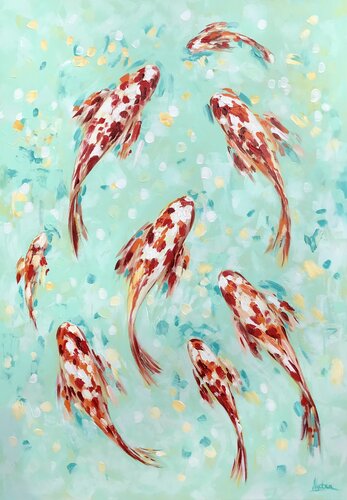Springtime Koi von Natalia Nosek (NATXA), Malerei kaufen auf Singulart