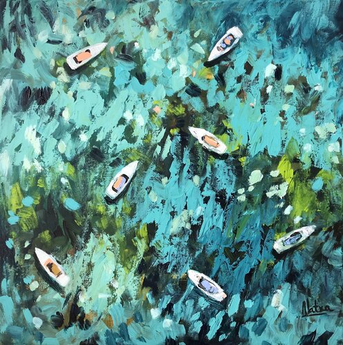 Ocean’s Free Soul di Natalia Nosek (NATXA), Pittura in vendita su Singulart