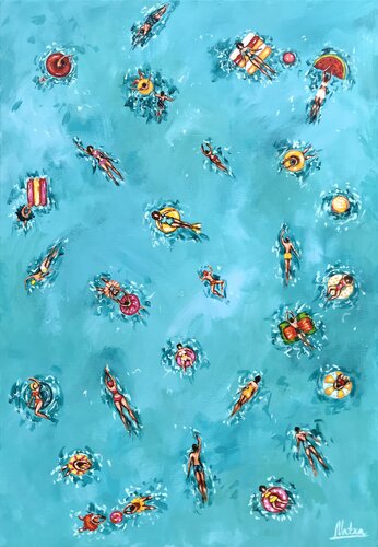 Happy Swimmers von Natalia Nosek (NATXA), Malerei kaufen auf Singulart