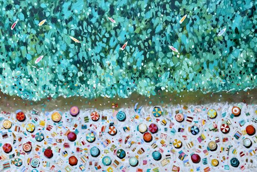 See you on the beach von Natalia Nosek (NATXA), Malerei kaufen auf Singulart