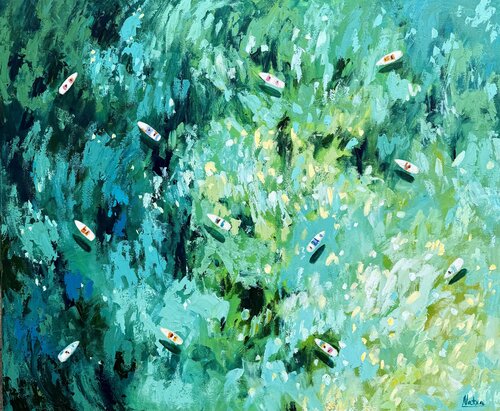 Maritime Reflections by Natalia Nosek (NATXA), Painting for Sale on Singulart