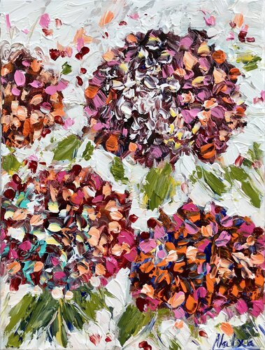Hydrangea - 5 by Natalia Nosek (NATXA), Painting for Sale on Singulart