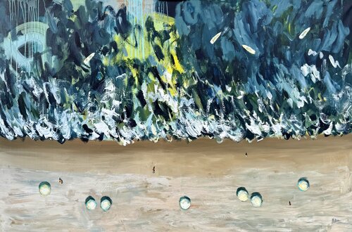 Quiet Beach von Natalia Nosek (NATXA), Malerei kaufen auf Singulart