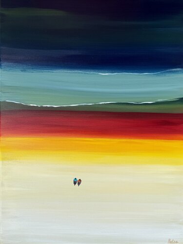 Lonely Beach von Natalia Nosek (NATXA), Malerei kaufen auf Singulart